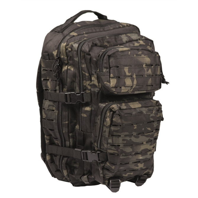 Mil-Tec Large Assault Pack Laser Cut - Multitarn Black