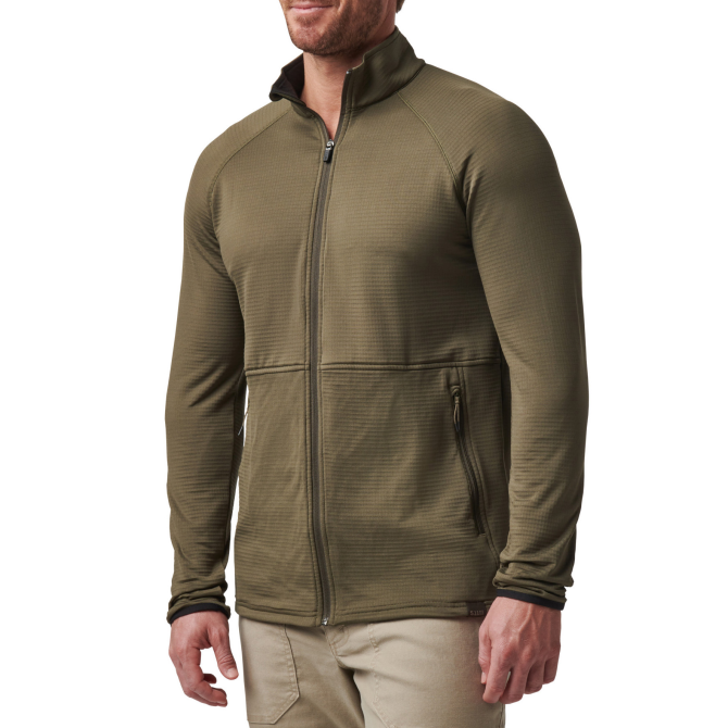 5.11 Stratos FullZip Midlayer Sweatshirt - Ranger Green (72244-186)