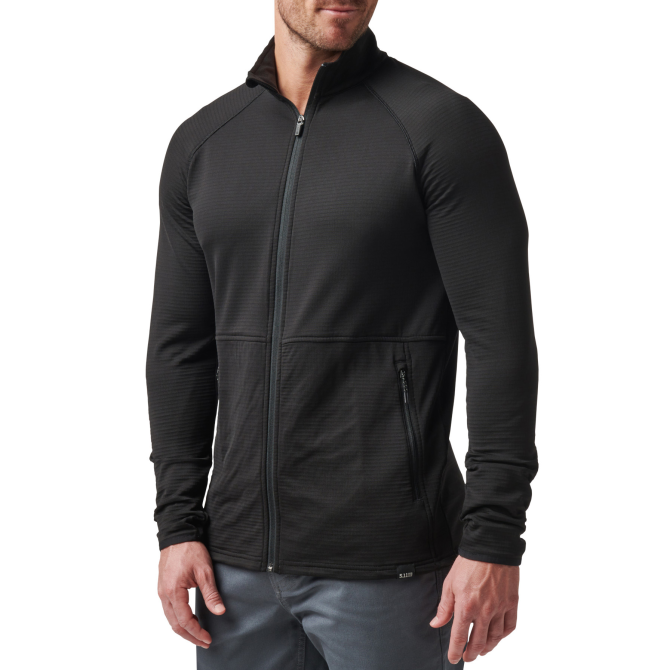 5.11 Stratos FullZip Midlayer Sweatshirt - Black (72244-019)