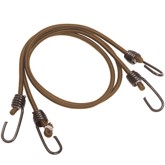 Mil-Tec Elastic Shock Cords With Hooks - 2pcs - Coyote (15947005)