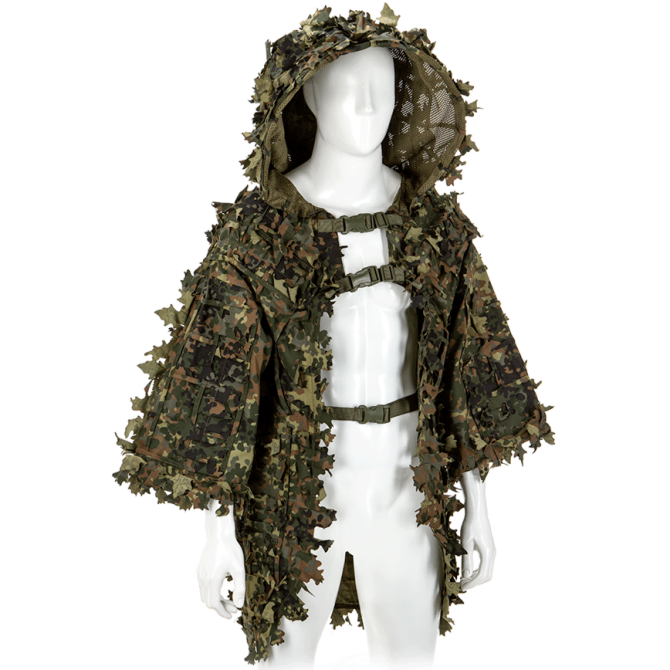 Invader Gear Ghillie Base Leaf Cape - Flecktarn