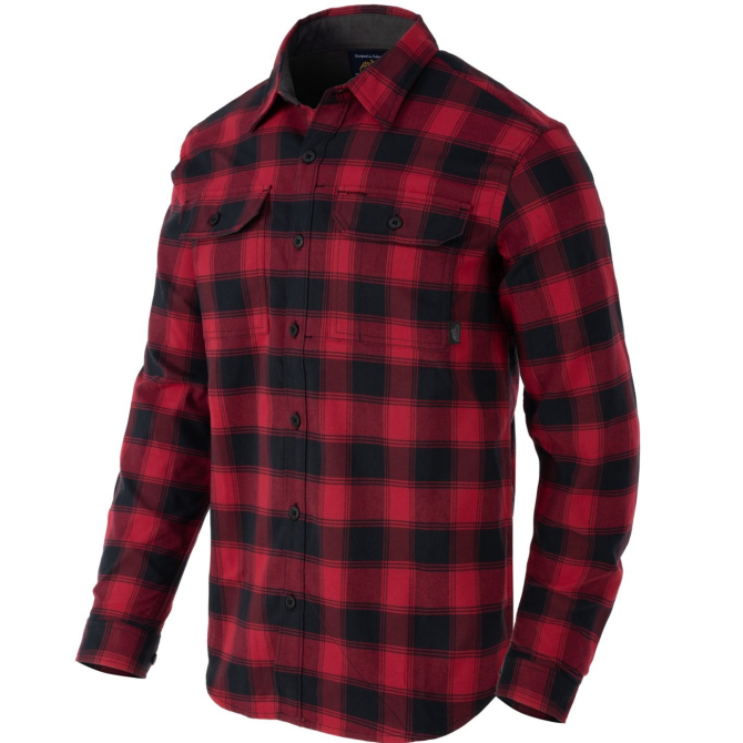 Helikon Greyman Shirt - Coral Crimson Checkered