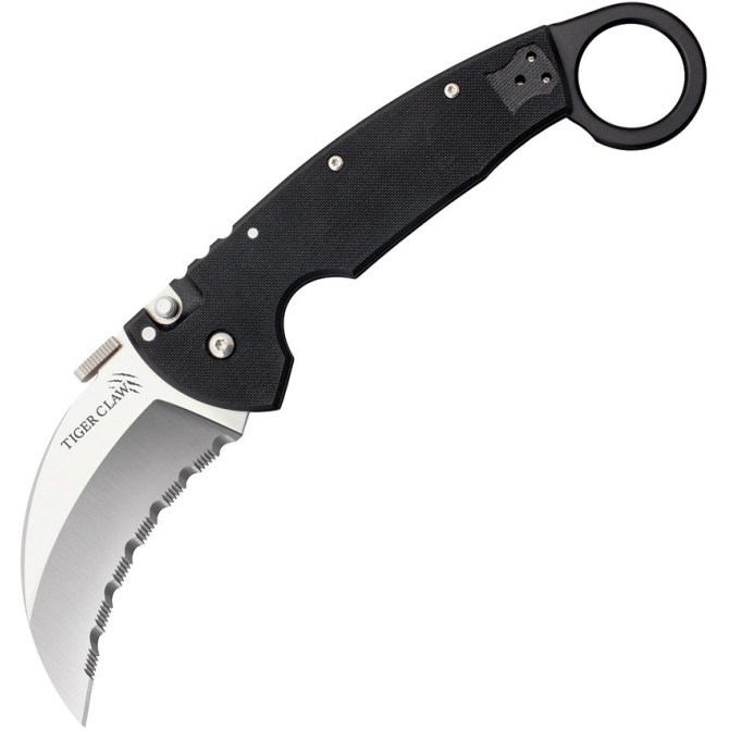 Cold Steel Tiger Claw CTS XHP Serrated Folding Knife (CS22KFS)