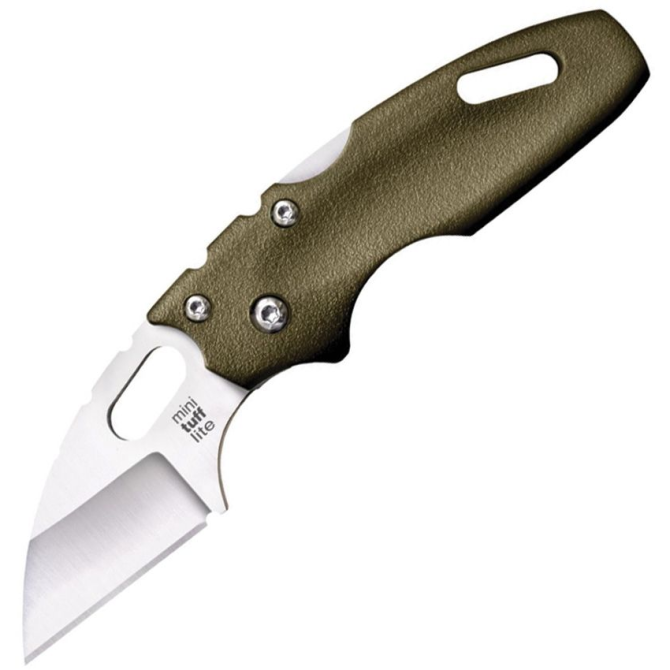 Cold Steel Mini Tuff Lite Folding Knife Plain Edge - Olive Drab (20MTGD)