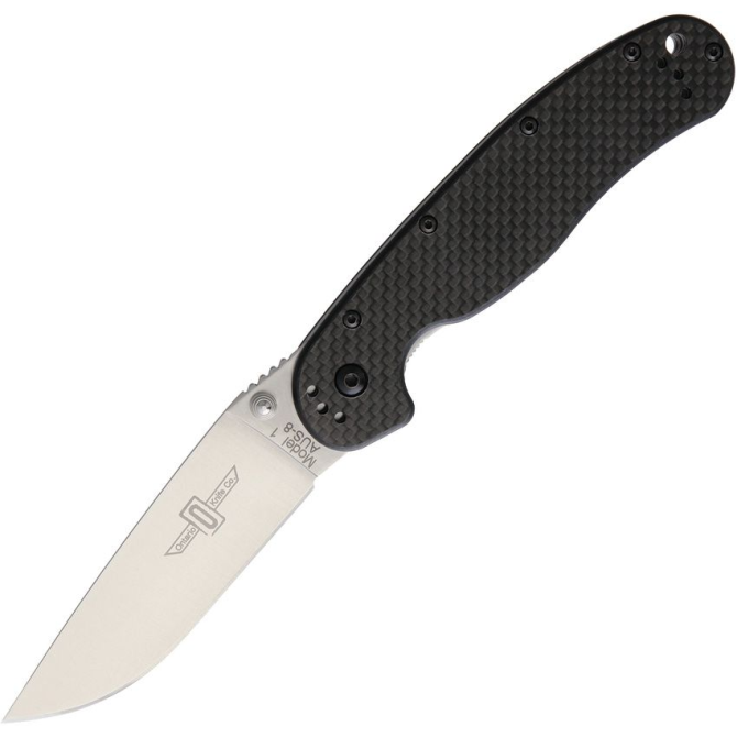 Ontario RAT-1 Carbon Fiber AUS8 Folder Plain - 8886CF