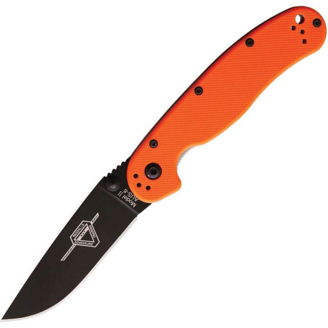 Ontario RAT-2 Folder Black Plain Orange - 8861OR