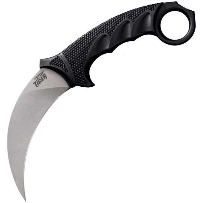 Cold Steel Steel Tiger Karambit Fixed Knife - Black (49KST)