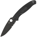 Spyderco Resilience FRN Black Combo Edge Knife - Black (C142PSBBK)