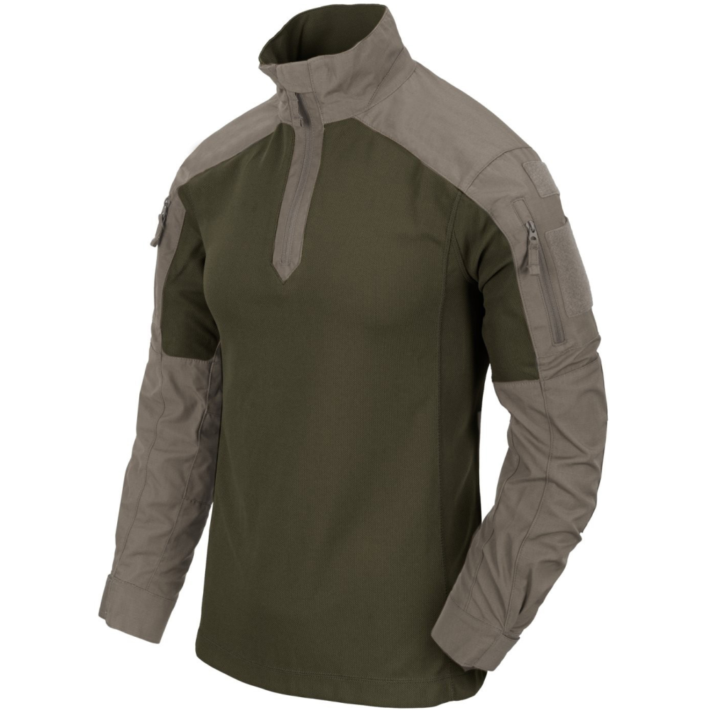 Helikon MCDU Combat Shirt - RAL7013 / Olive Green | Flex Caps