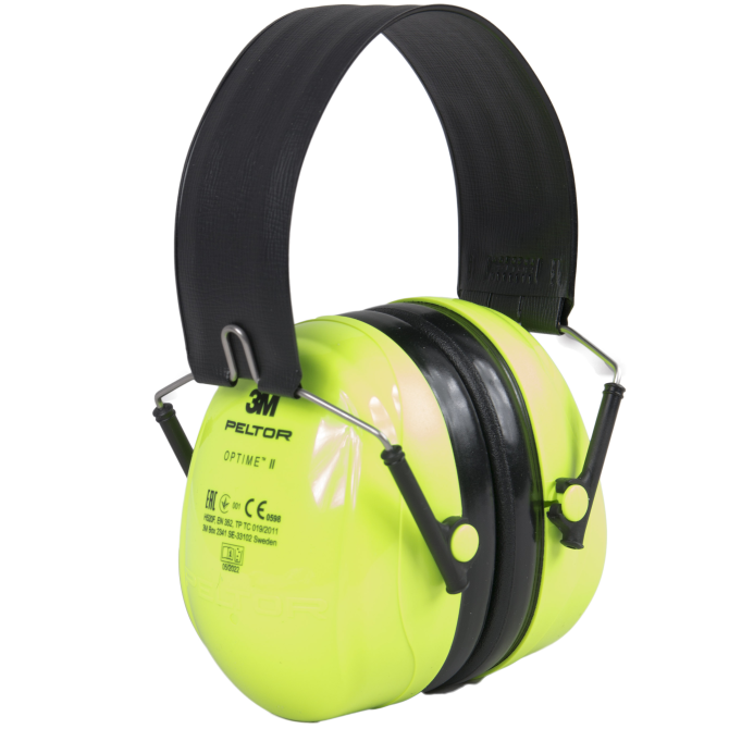 3M Peltor Optime II Passive Earmuffs - Hi-Viz (H520F-460-GB)