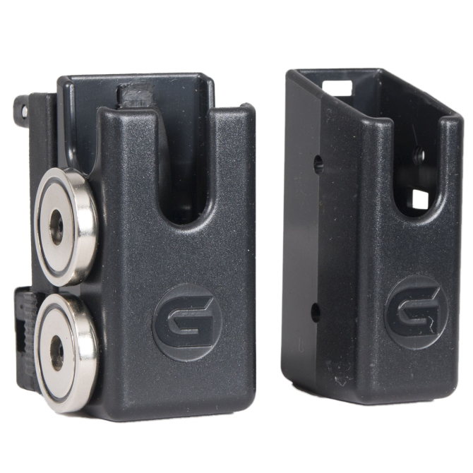 GHOST 360 Two Magnet Pistol Mag Clip D Holder - Black (SGDMAG3DB)