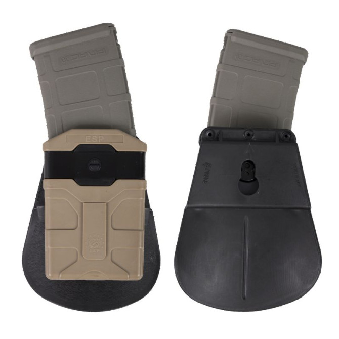 ESP M4/M16 Mag Holder With Fobus Paddle - Khaki (MH-24-M16-02)