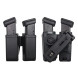 ESP Double Pistol Mag MOLLE Clip Holder - Black (MH-MH-14-01)